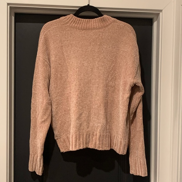 Velvet Soft Pink Cross-over Sweater - Picture 2 of 2
